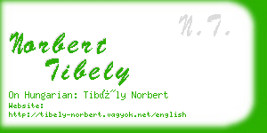 norbert tibely business card